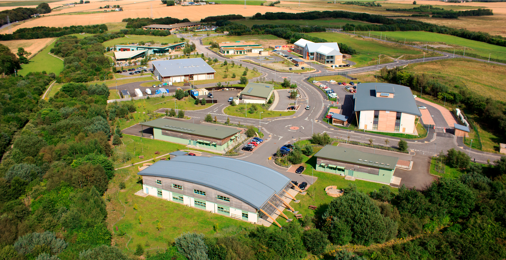 Aerial view of Enterprise Park Forres